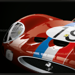 Tableau Ferrari 250 GTO #19 des 24 Heures du Mans 1962.
