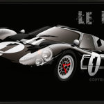 Tableau Ford MKIV gagnante Le Mans 1967.