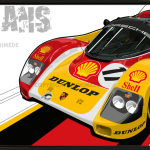 Tableau Porsche 962C Le Mans 1988.