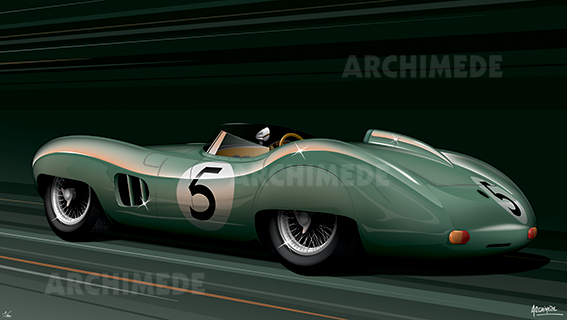 C_Aston Martin LM 1959 115 x 65 cm 2026 Aston Martin Le Mans 1959 #5 – Image 1